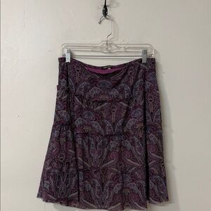 Chic Paisley A-Line Skirt in Purple Y2K